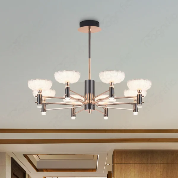 Magnific Gold and Gunmetal Finish Chandeleir