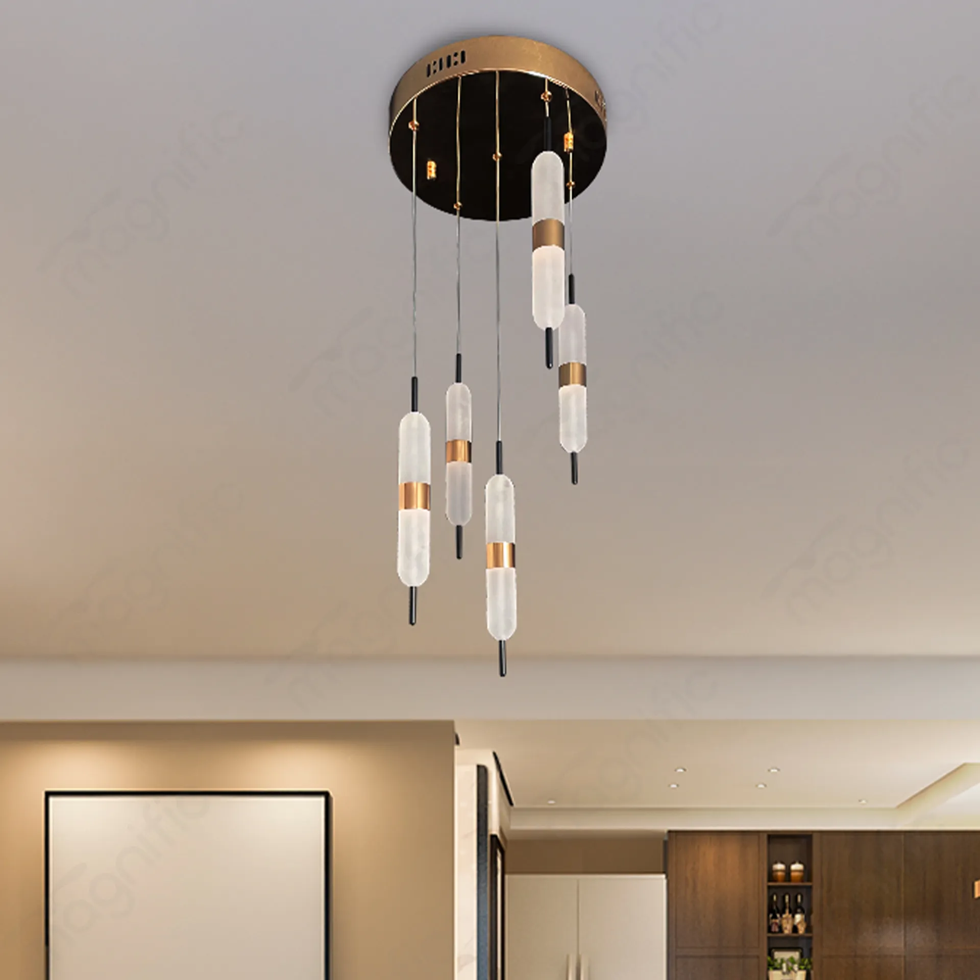 Magnific Round hanging chandelier