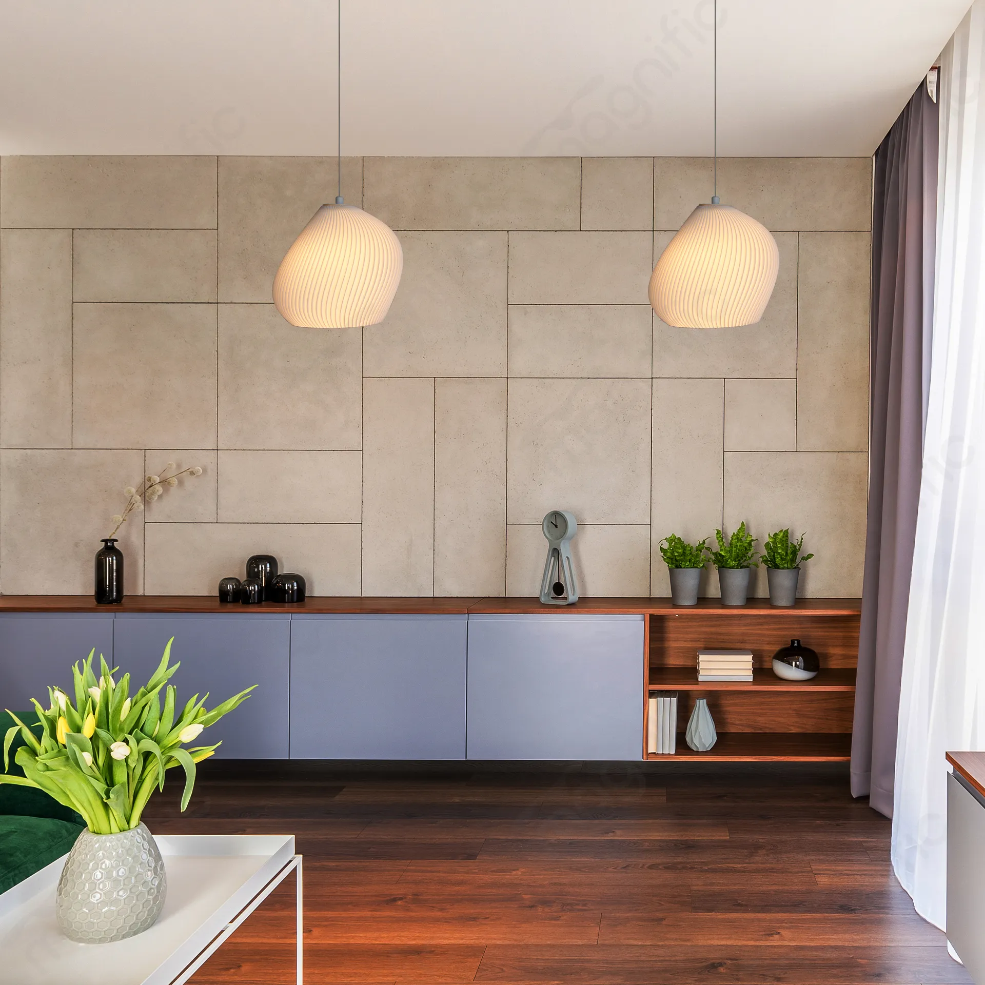 Magnific Elegant White Pendant Light