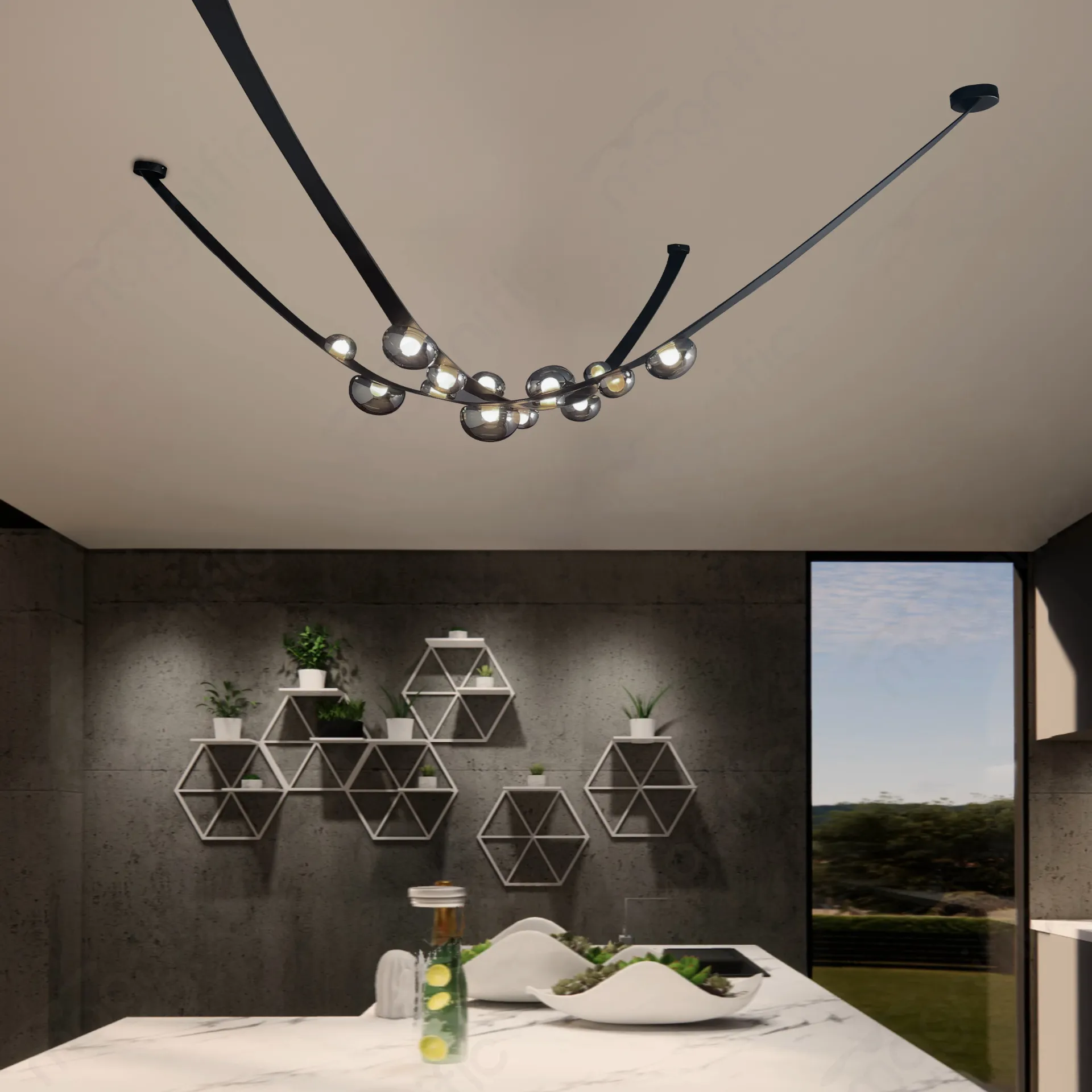 Magnific Vertical Hanging Chandelier