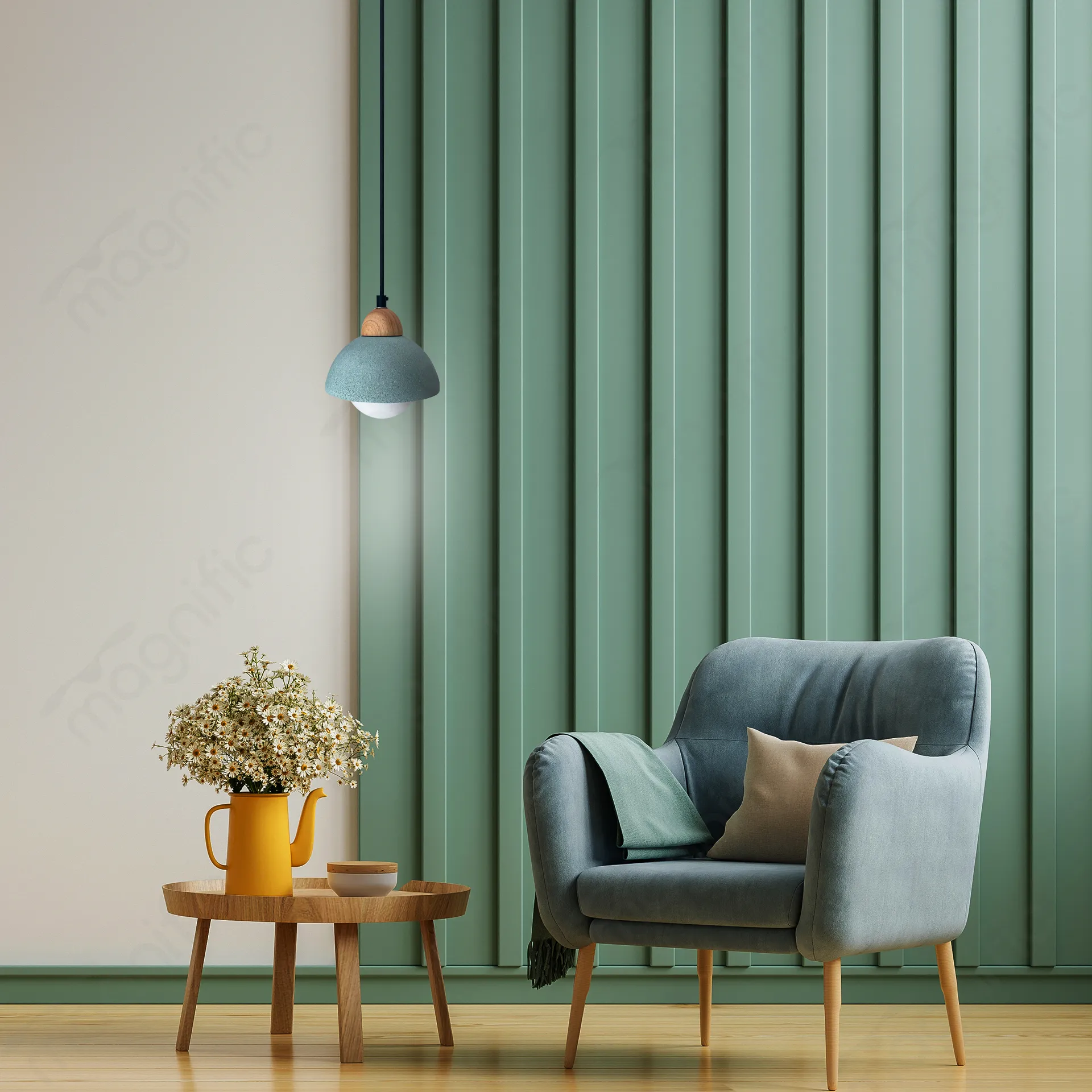 Magnific Modern Seafoam Green Hanging Light