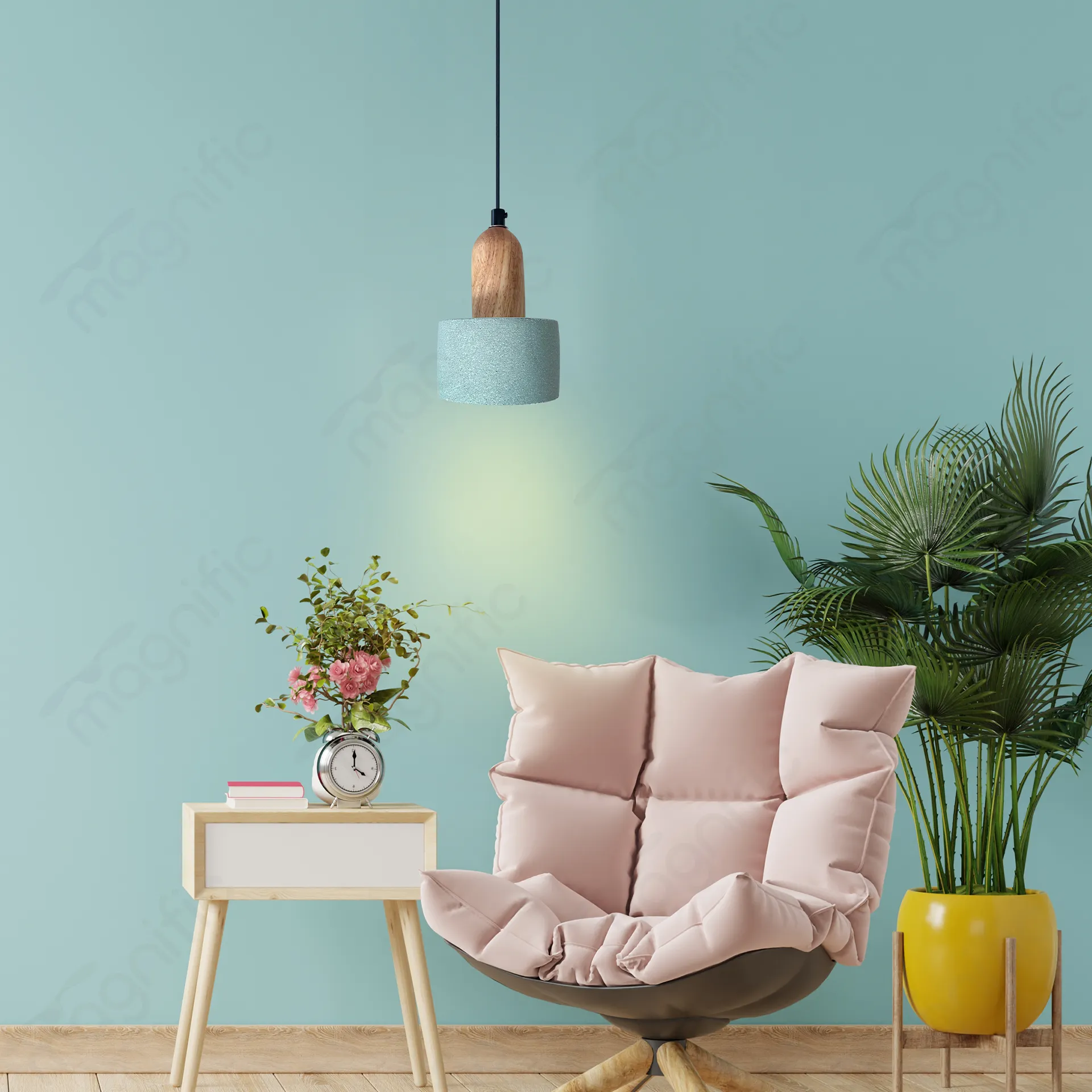 Magnific Contemporary Seafoam Pendant Light