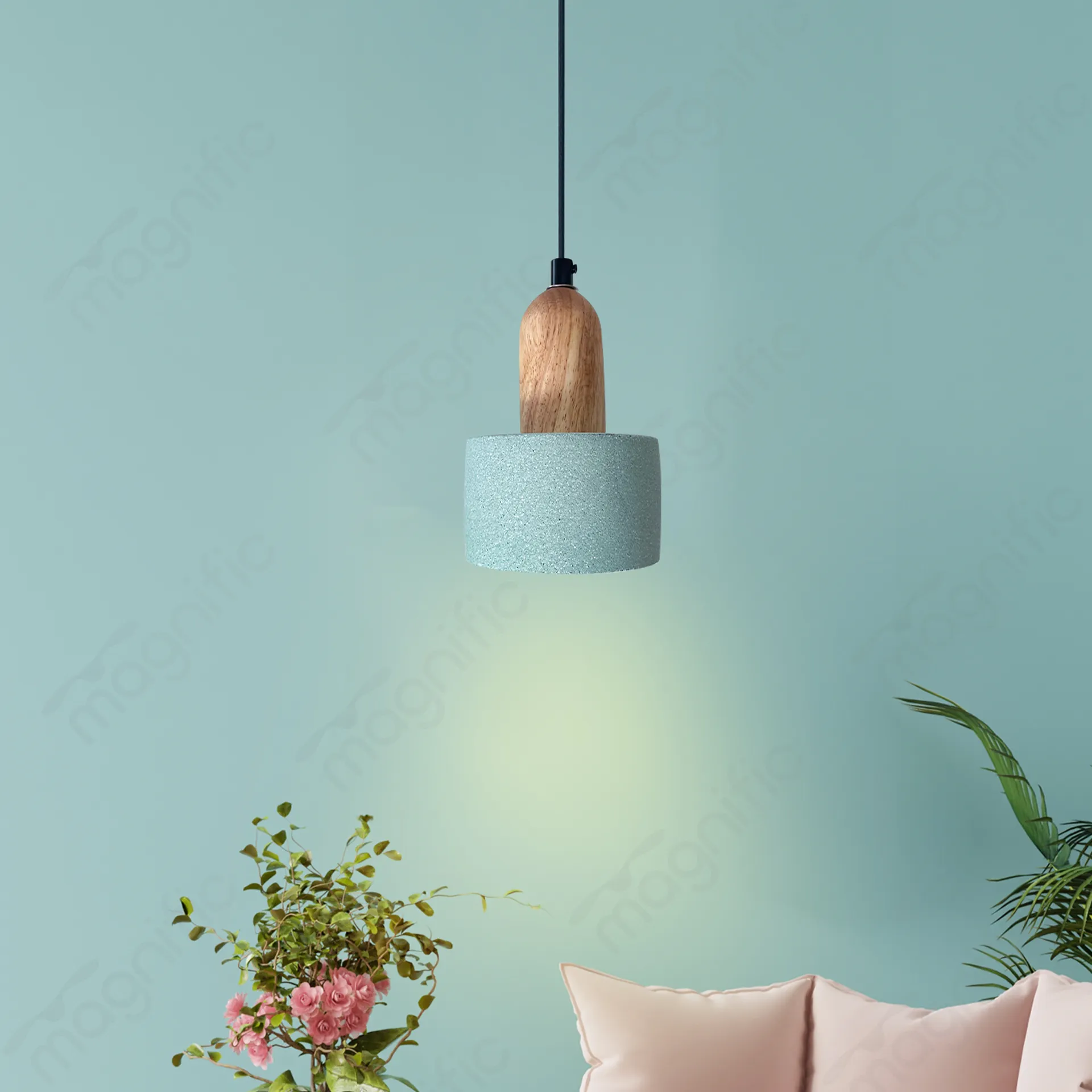 Magnific Contemporary Seafoam Pendant Light