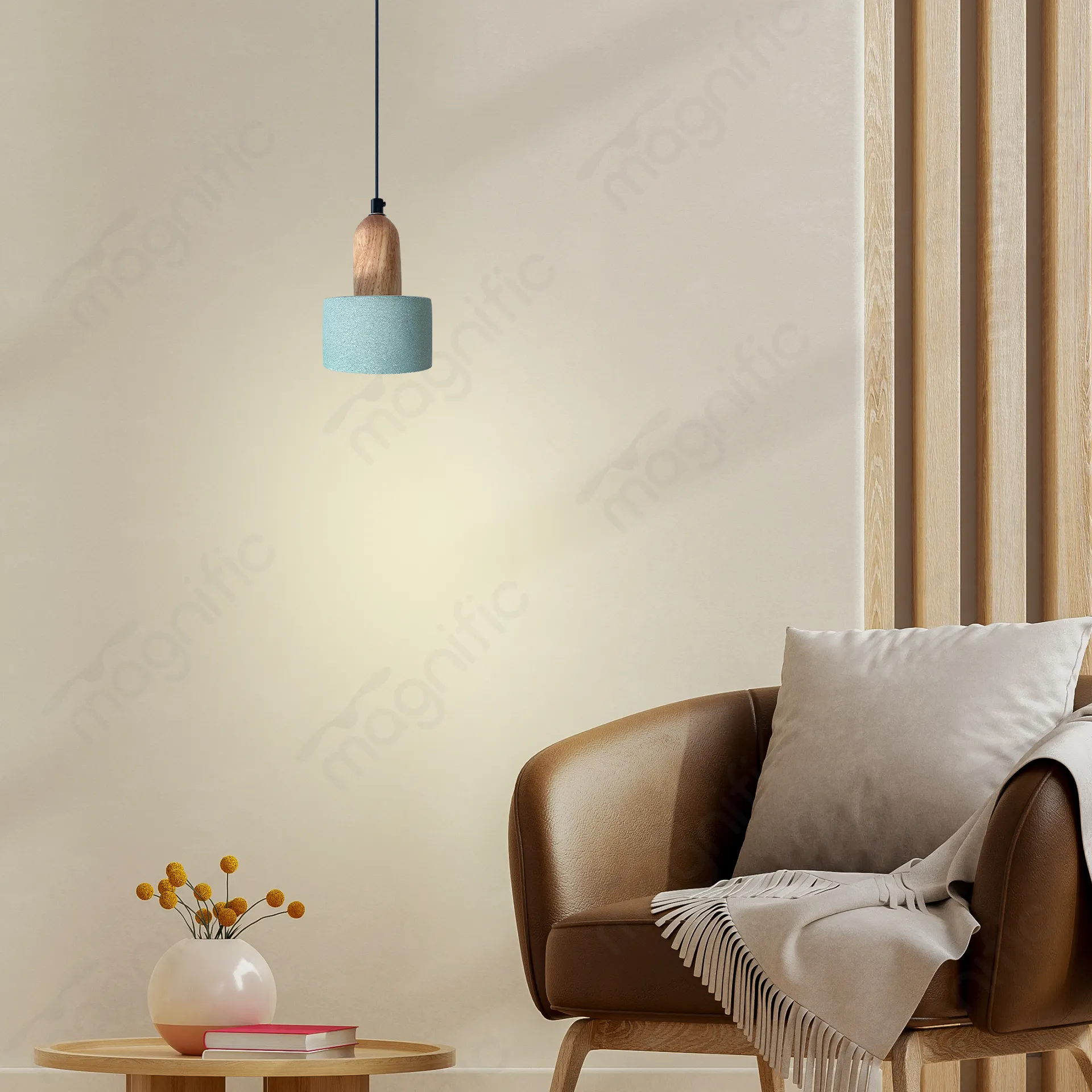 Magnific Contemporary Seafoam Pendant Light