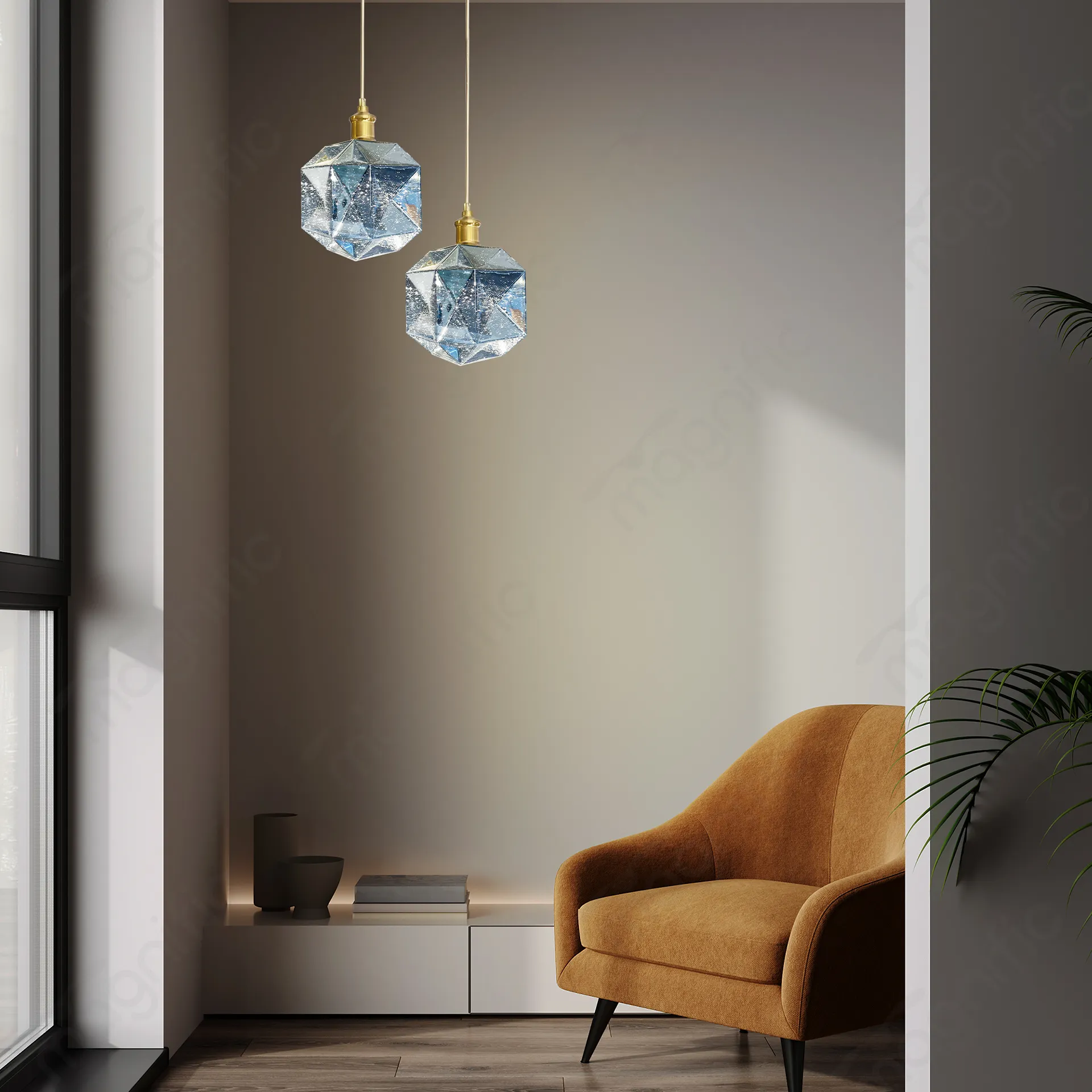 Magnific Stylish Bronze Ceiling Light – 3 Finish Options