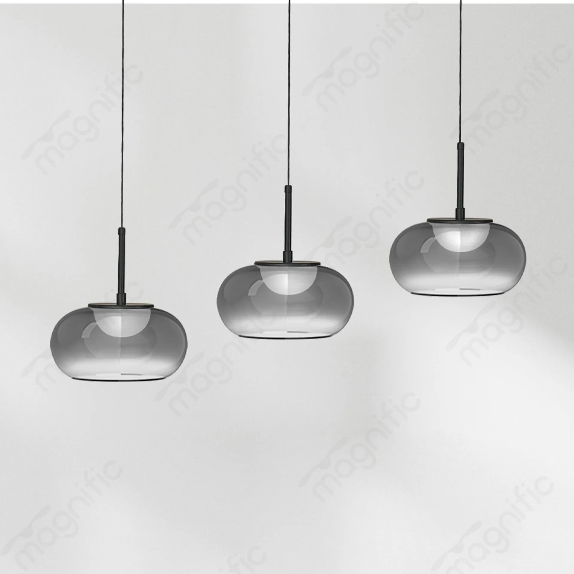 Magnific Smoke Glass Pendant Light
