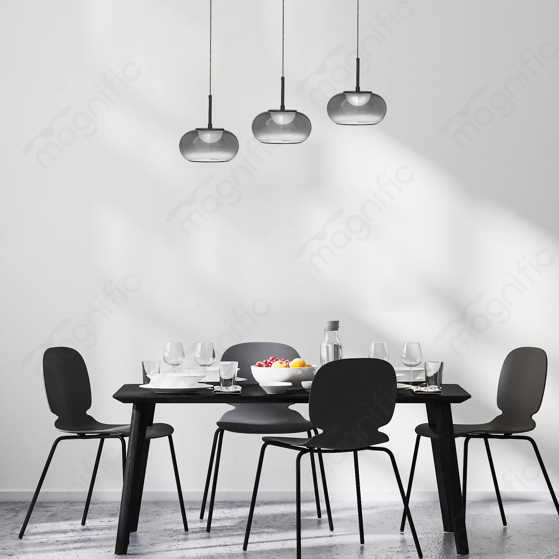 Magnific Smoke Glass Pendant Light