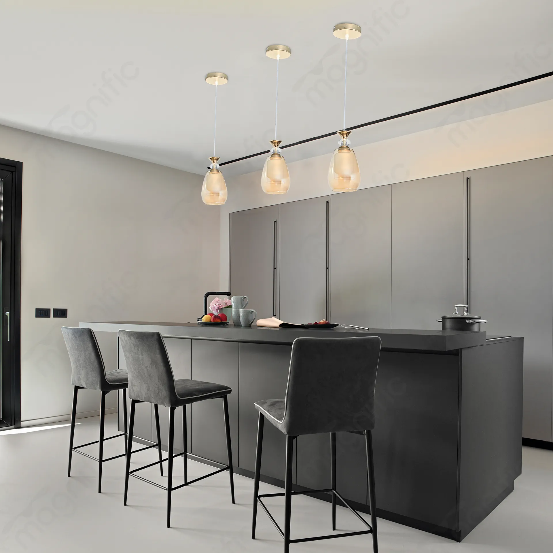 Magnific Petite Gold Pendant Light