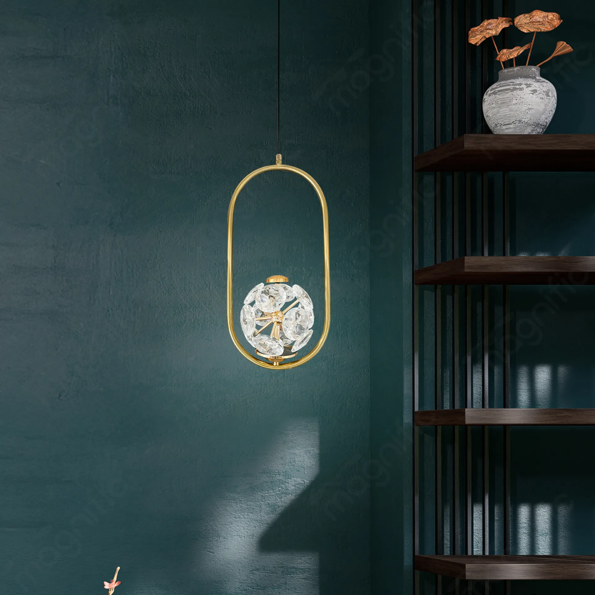 Magnific French Gold Crystal Pendant Light