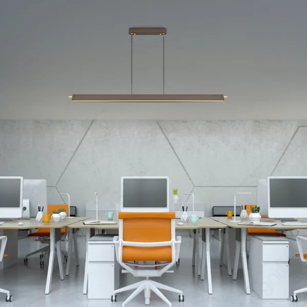 Magnific Brushed Coffee and Grey Linear Pendant