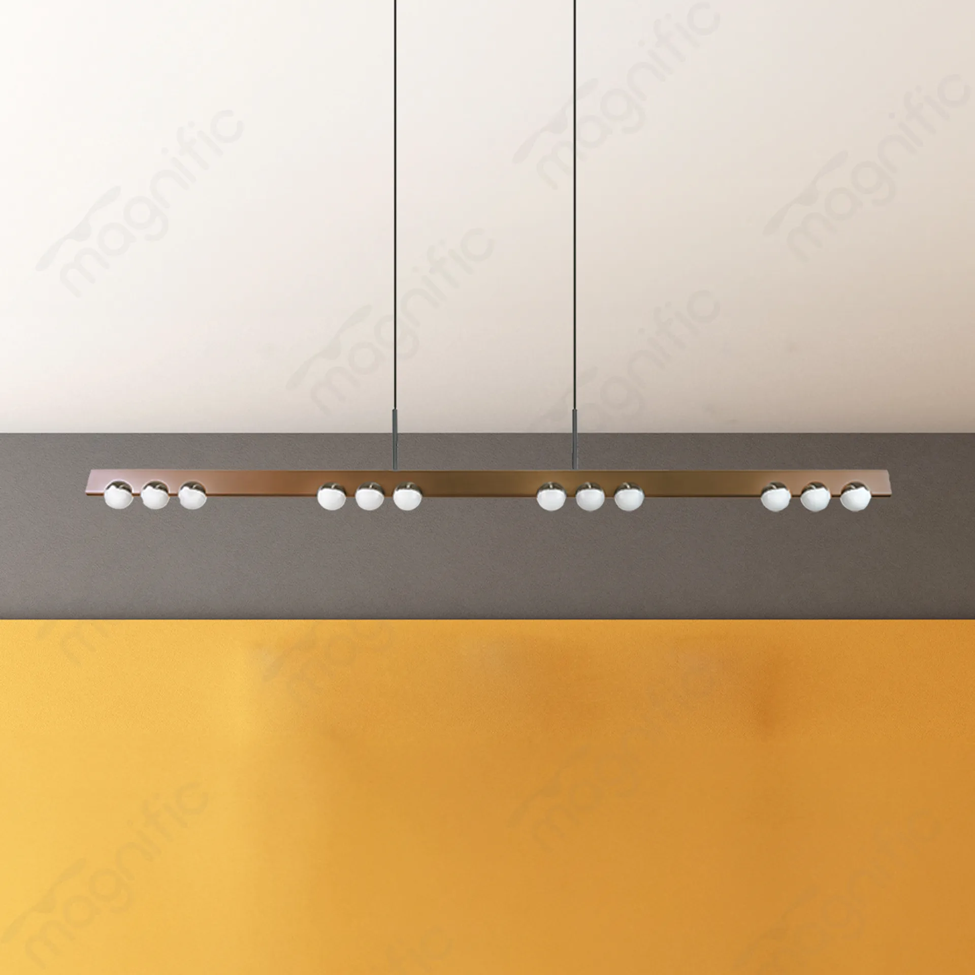 Magnific Brushed Grey or Coffee Office Light