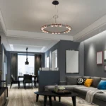 Magnific Sleek Rose Gold Pendant Light