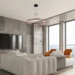 Magnific Sleek Rose Gold Pendant Light