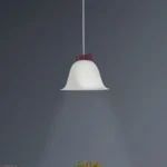 Magnific contemporary green & white pendant light
