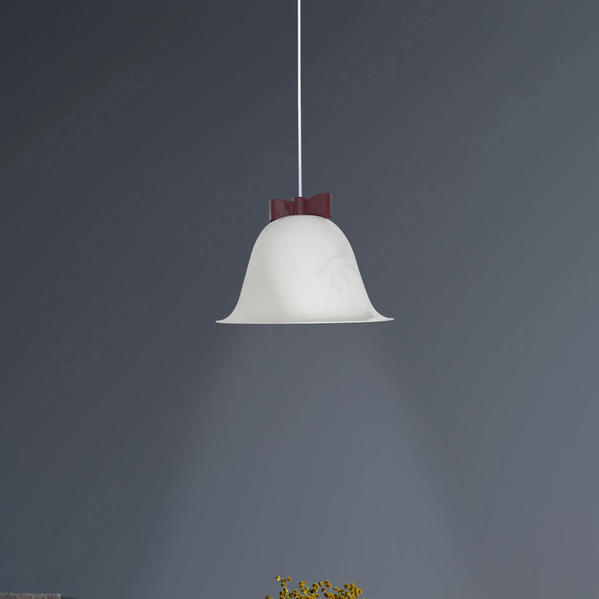 Magnific contemporary green & white pendant light