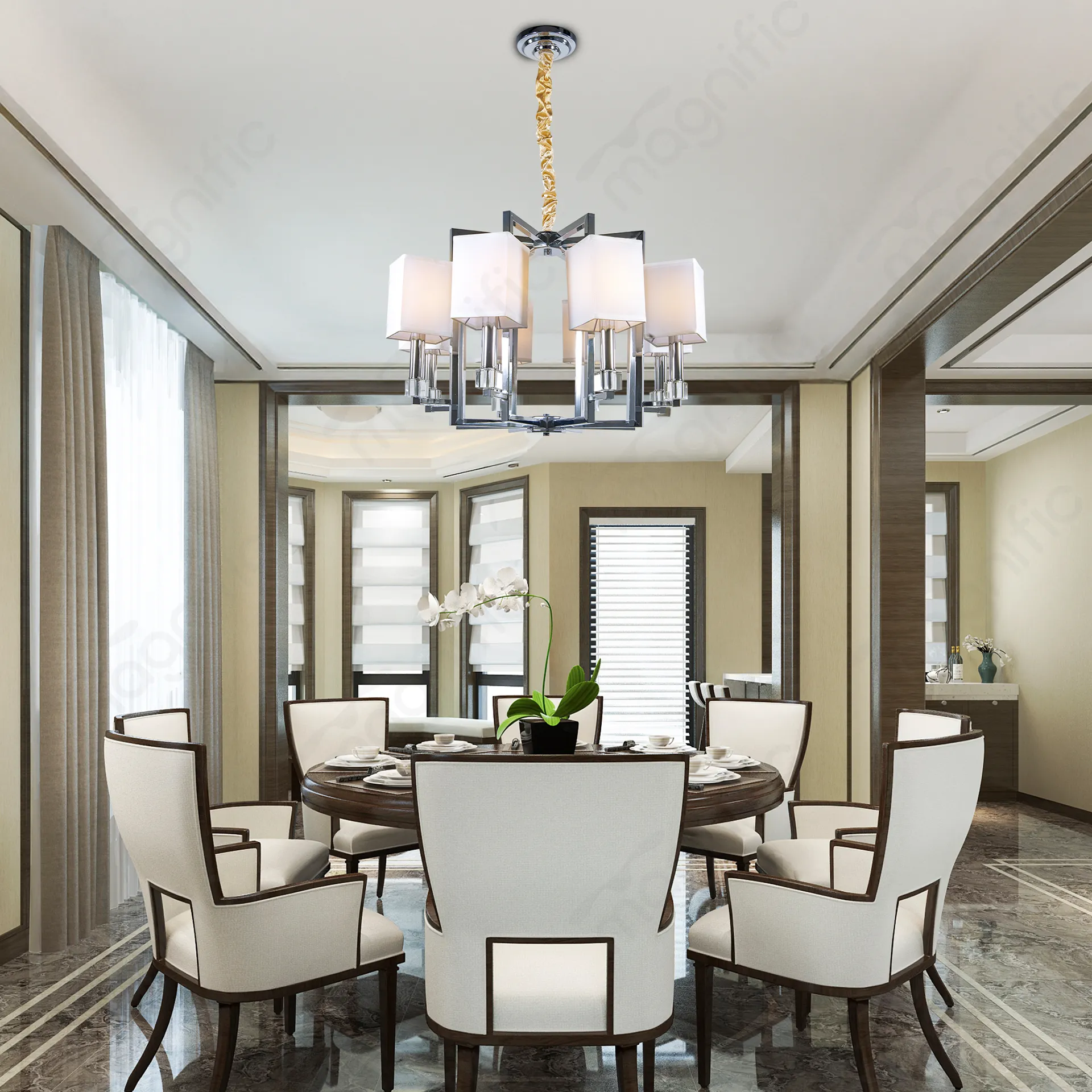 Magnific classic Chrome Chandelier