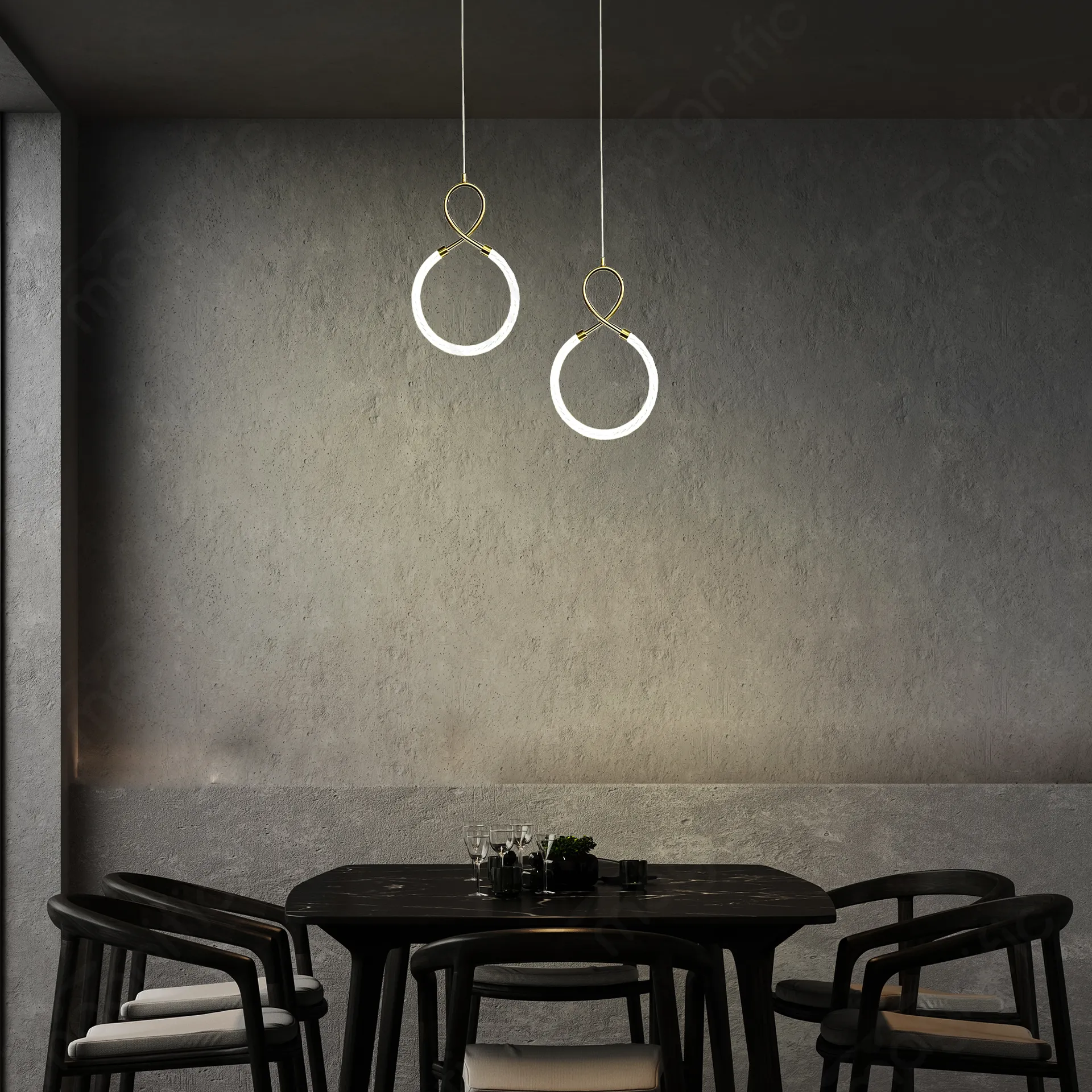 Magnific ring pendant light