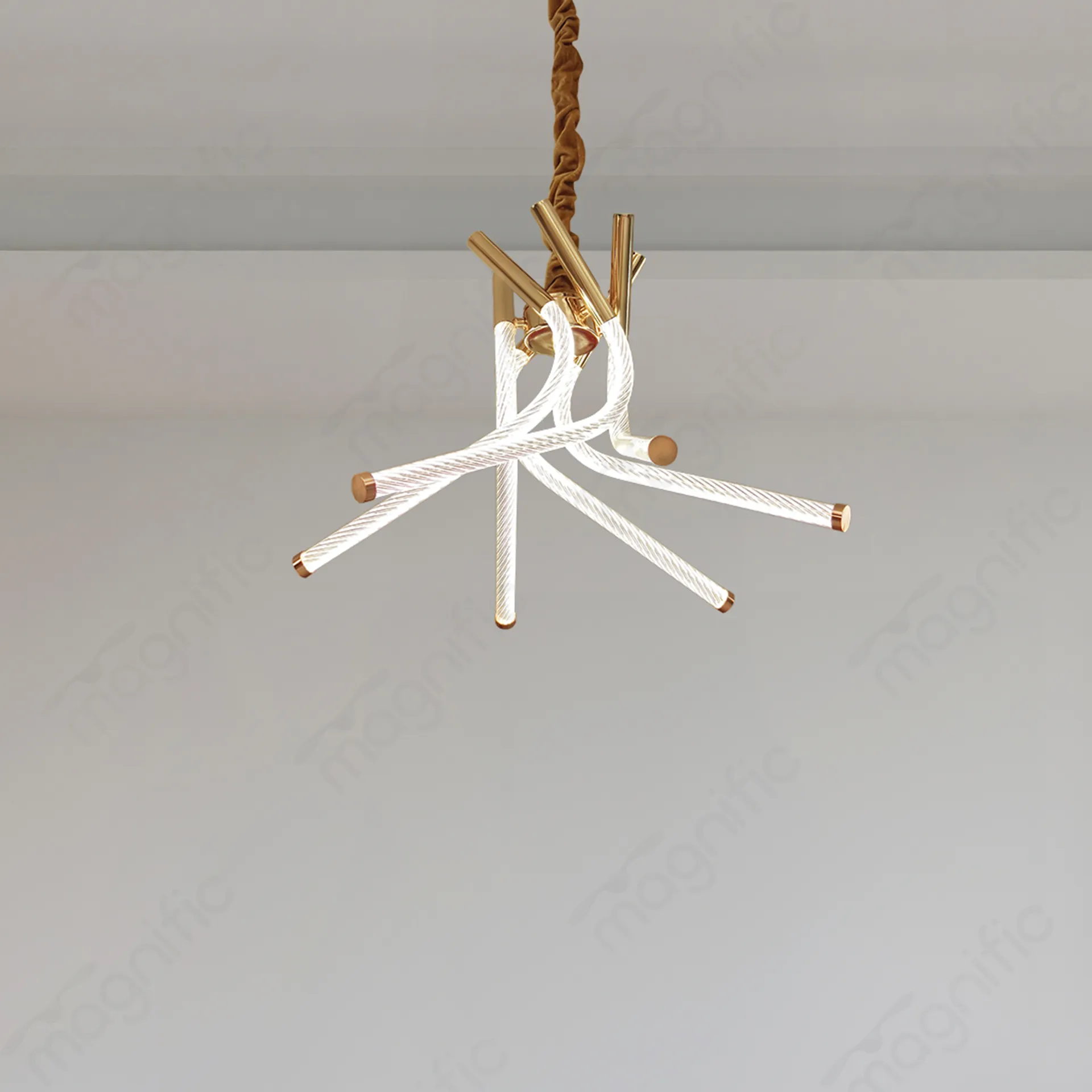 Magnific French Gold Modern Pendant Light