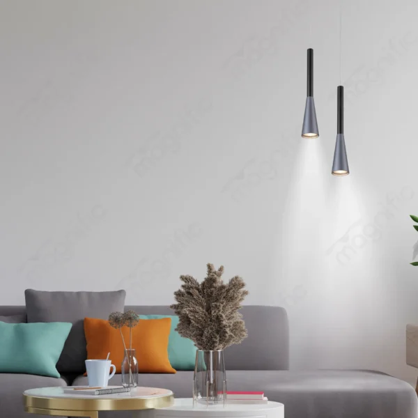 Magnific Minimalist Pendant Light in Black and Grey
