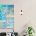 Magnific Sleek Black & Rose Gold Pendant Light