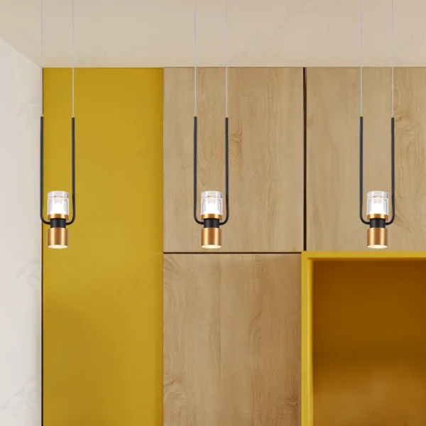 Magnific Modern Black and Gold Pendant Light