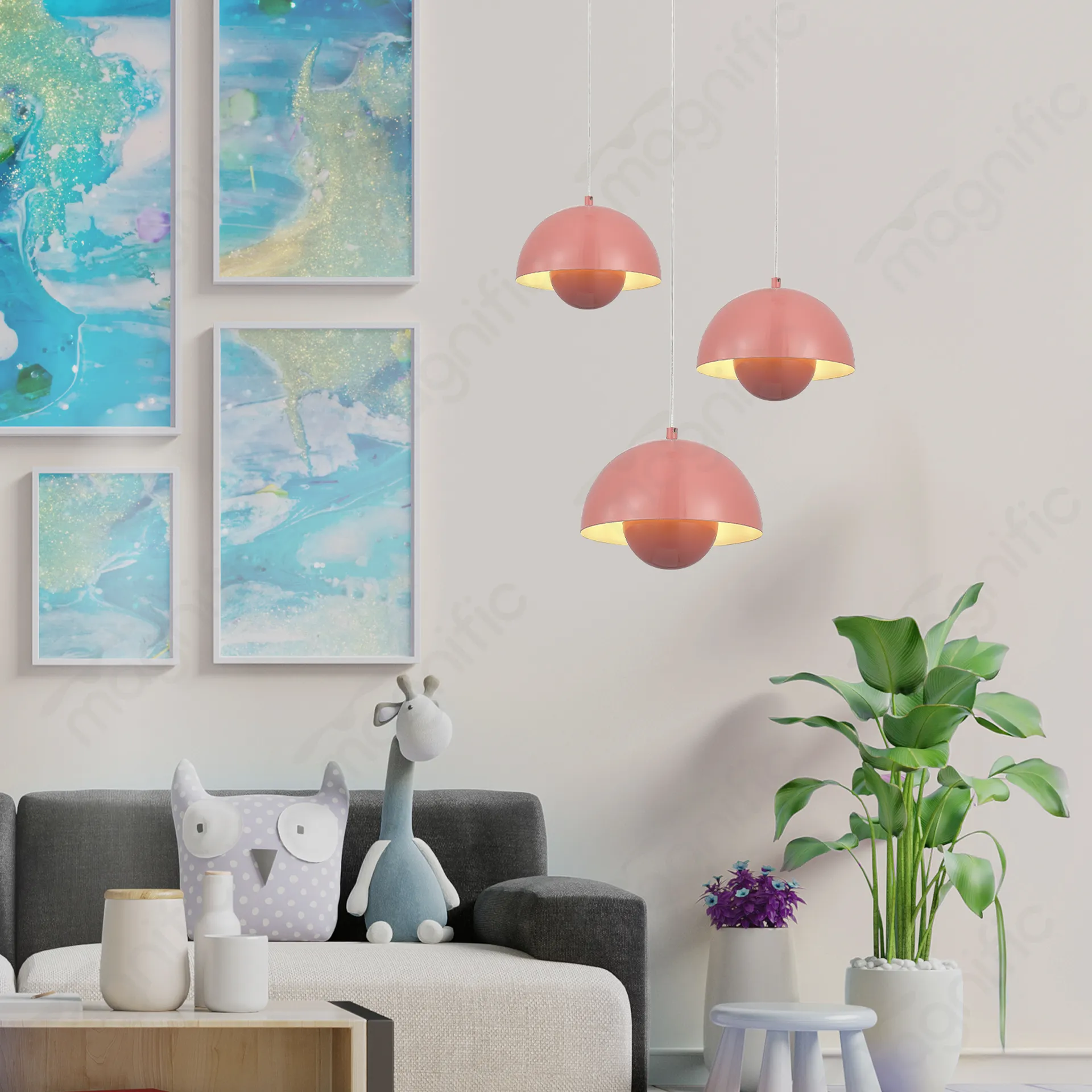 Magnific Pink Pendant Light