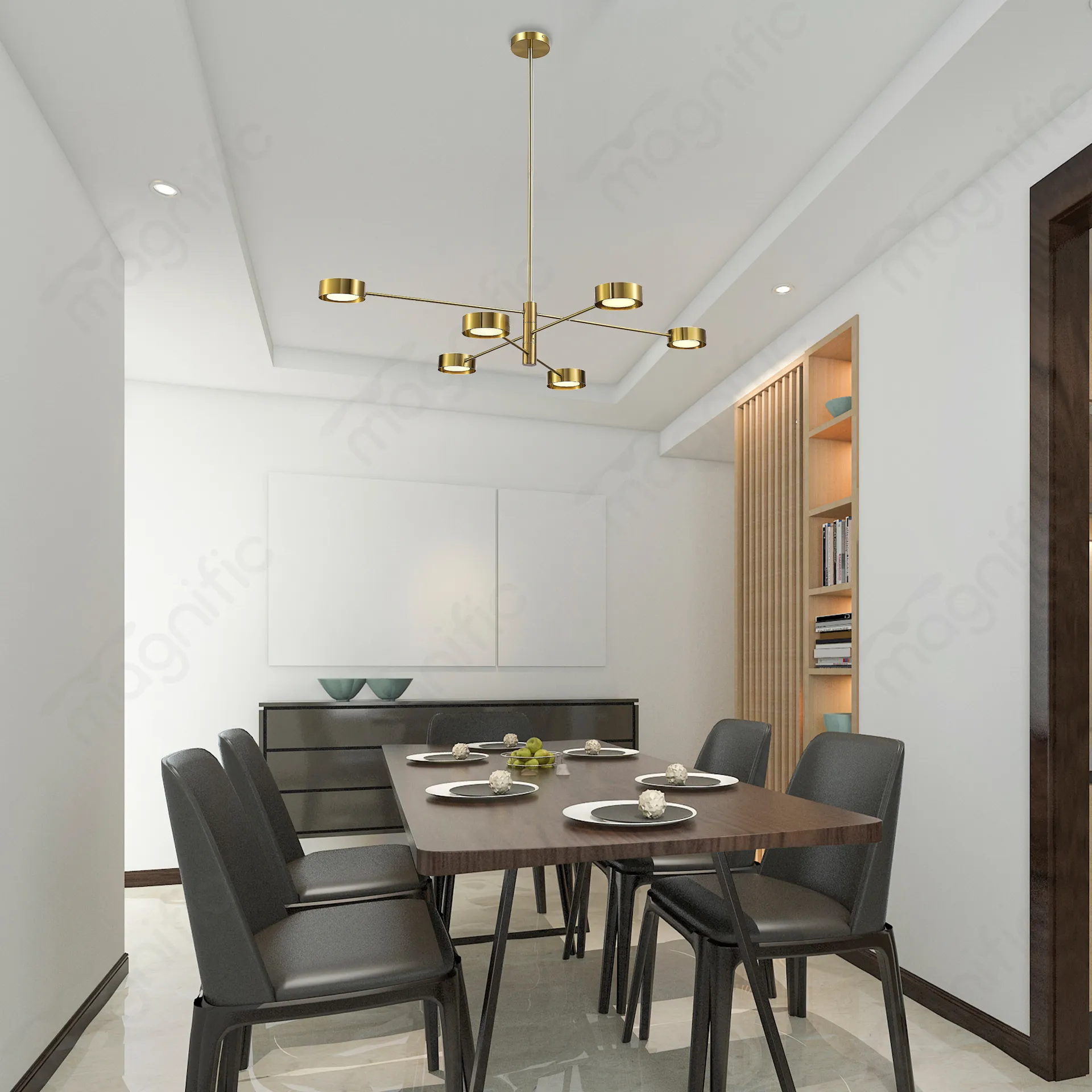 Magnific brass hanging light