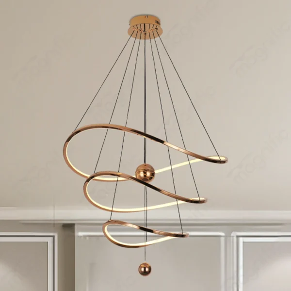 Magnific Rose Gold LED Chandelier