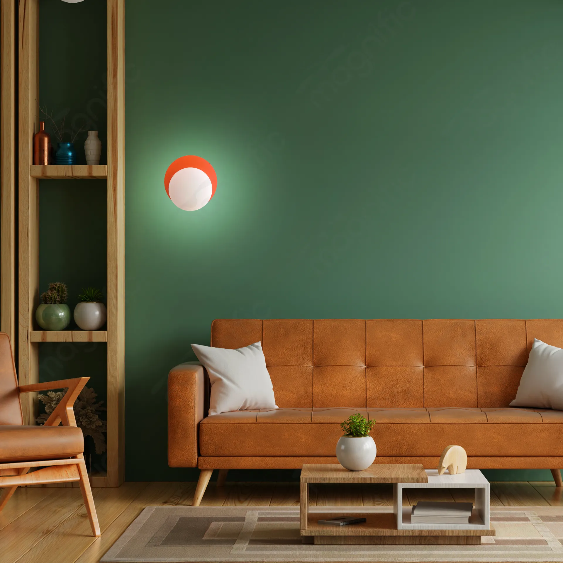 Magnific Orange and Green Accent Light