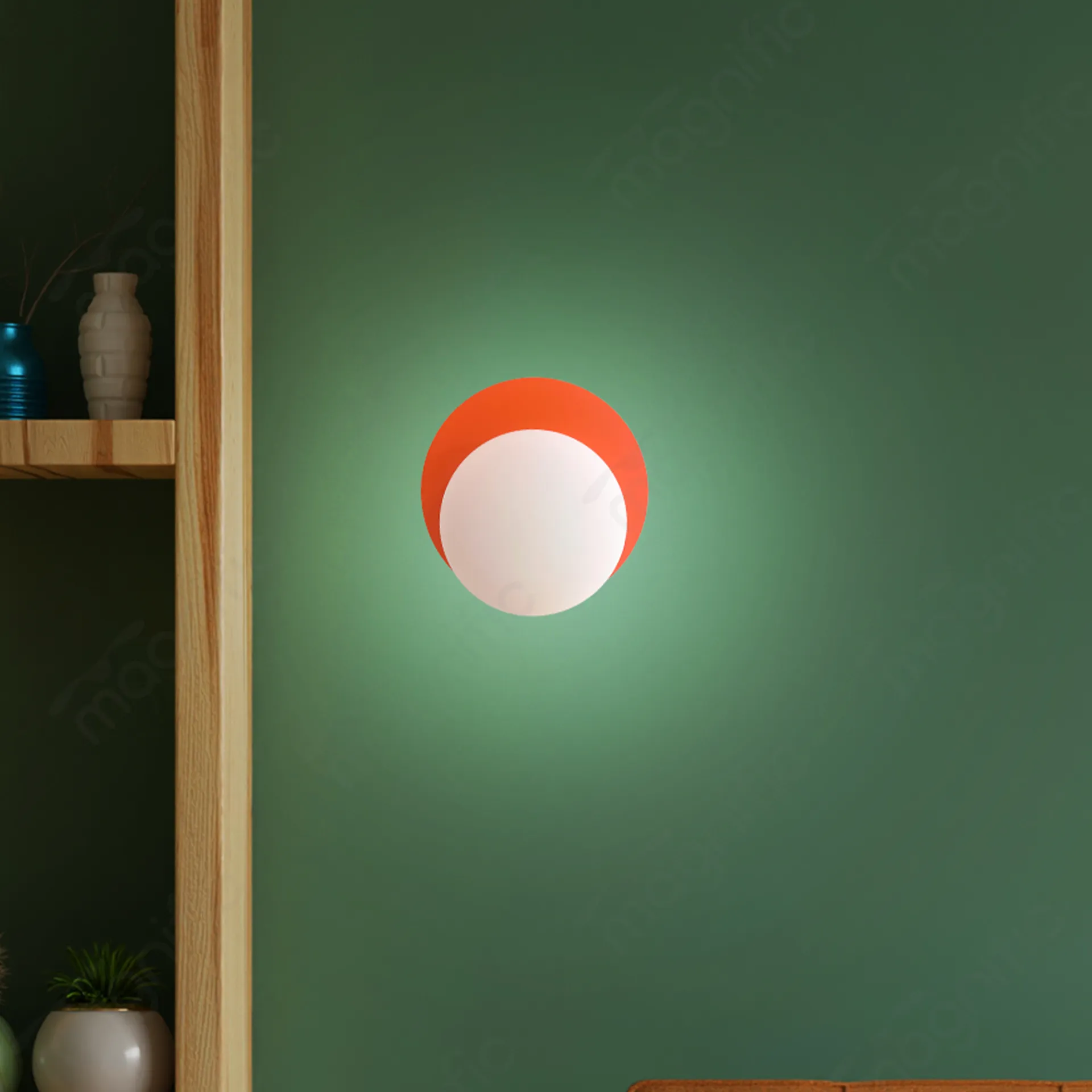 Magnific Orange and Green Accent Light