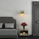 Magnific antique brass wall light