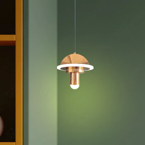 Magnific Sleek Rose Gold Pendant Light