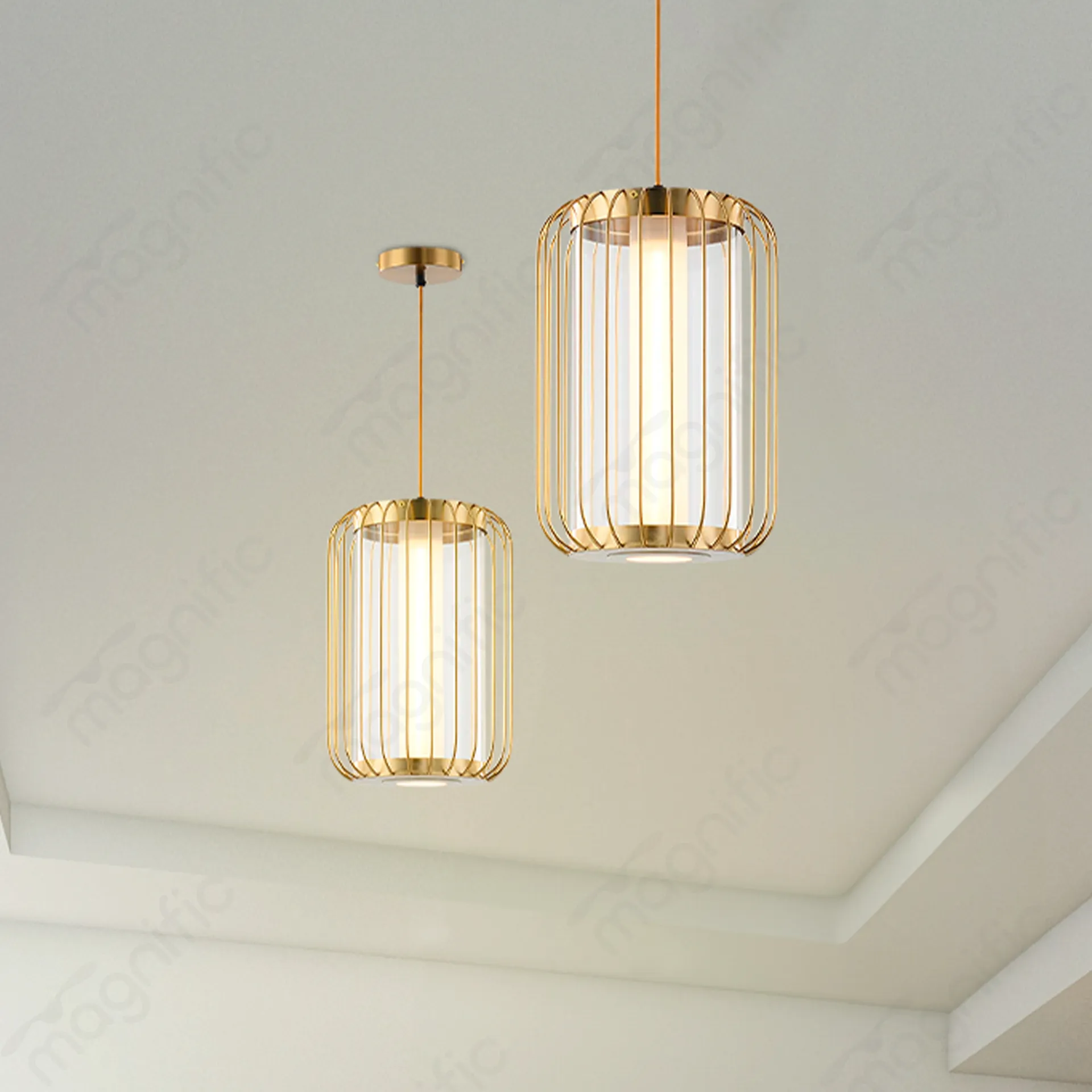 Magnific French Gold Pendant Light