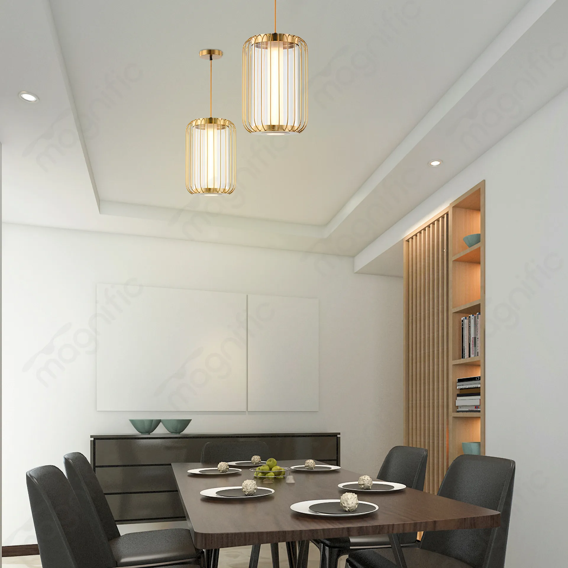 Magnific French Gold Pendant Light