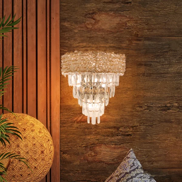 Magnific Designer Crystal Gold Wall Lamp