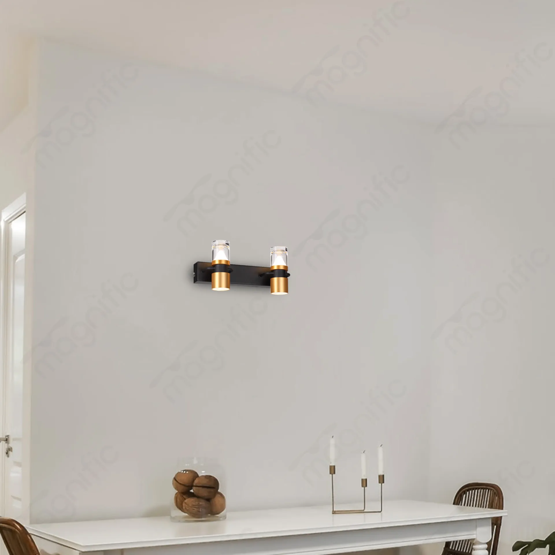 Magnific Black and Sand Gold Vanity Wall Light