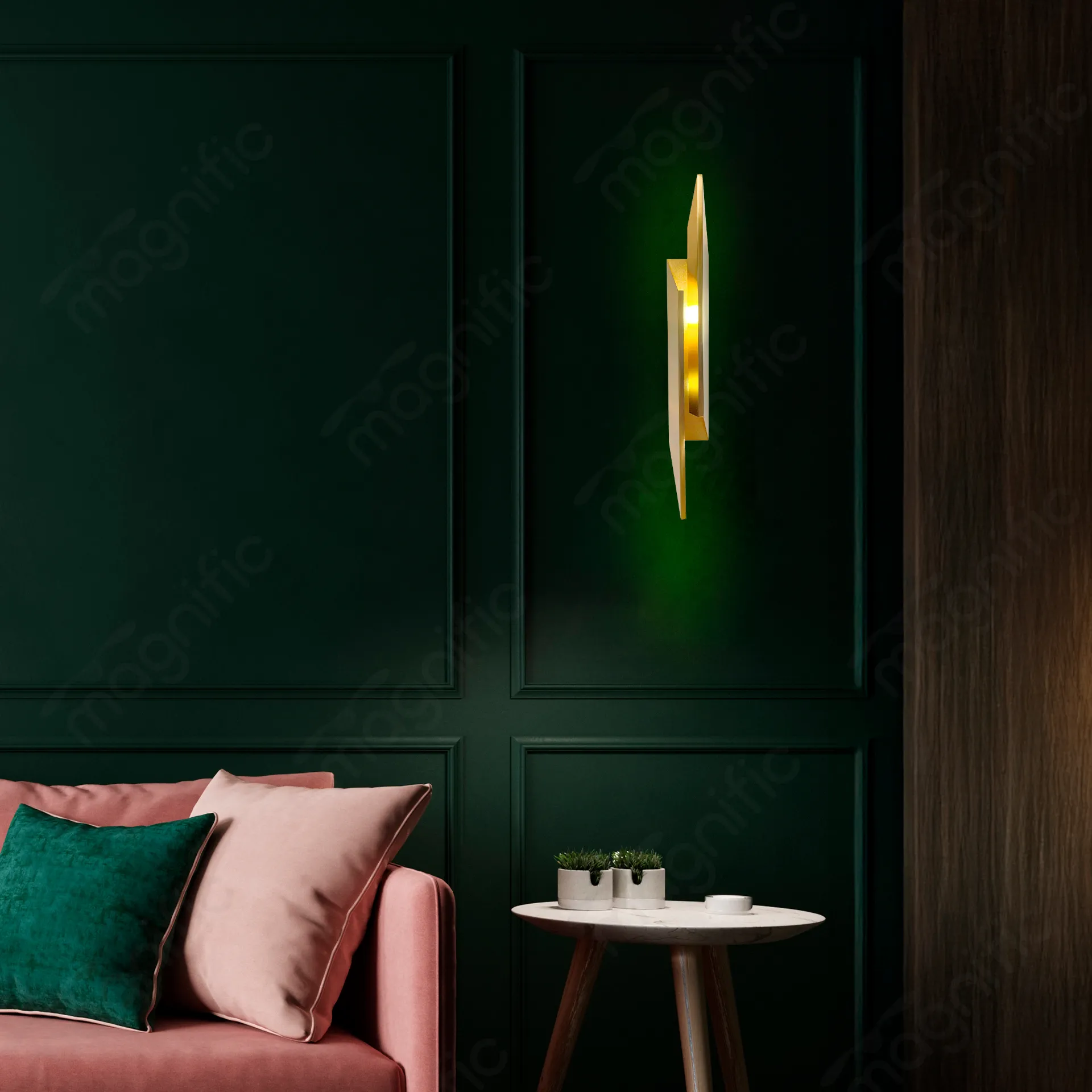 Magnific Stylish Gold Wall Lamp
