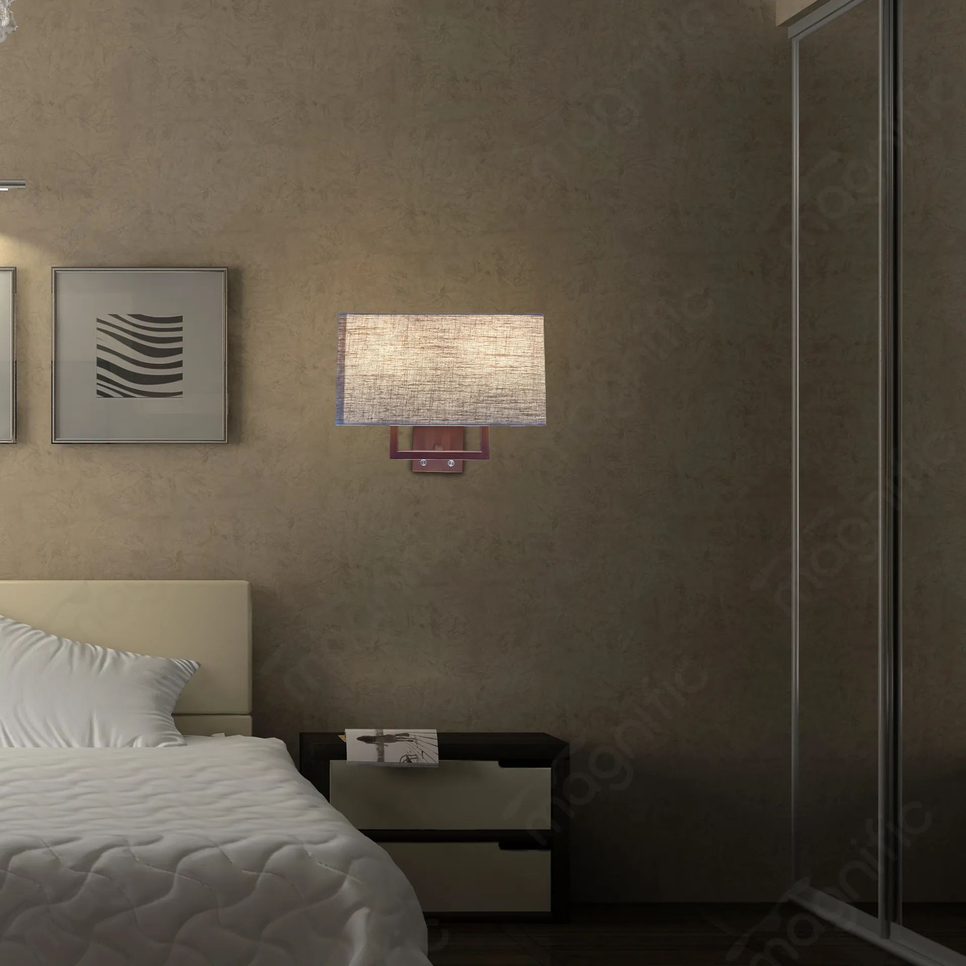 Magnific stylish fabric wall light