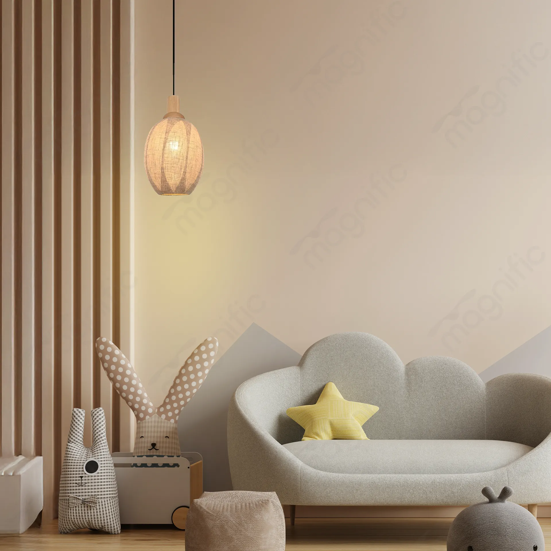 Magnific Warm Wooden Pendant Light