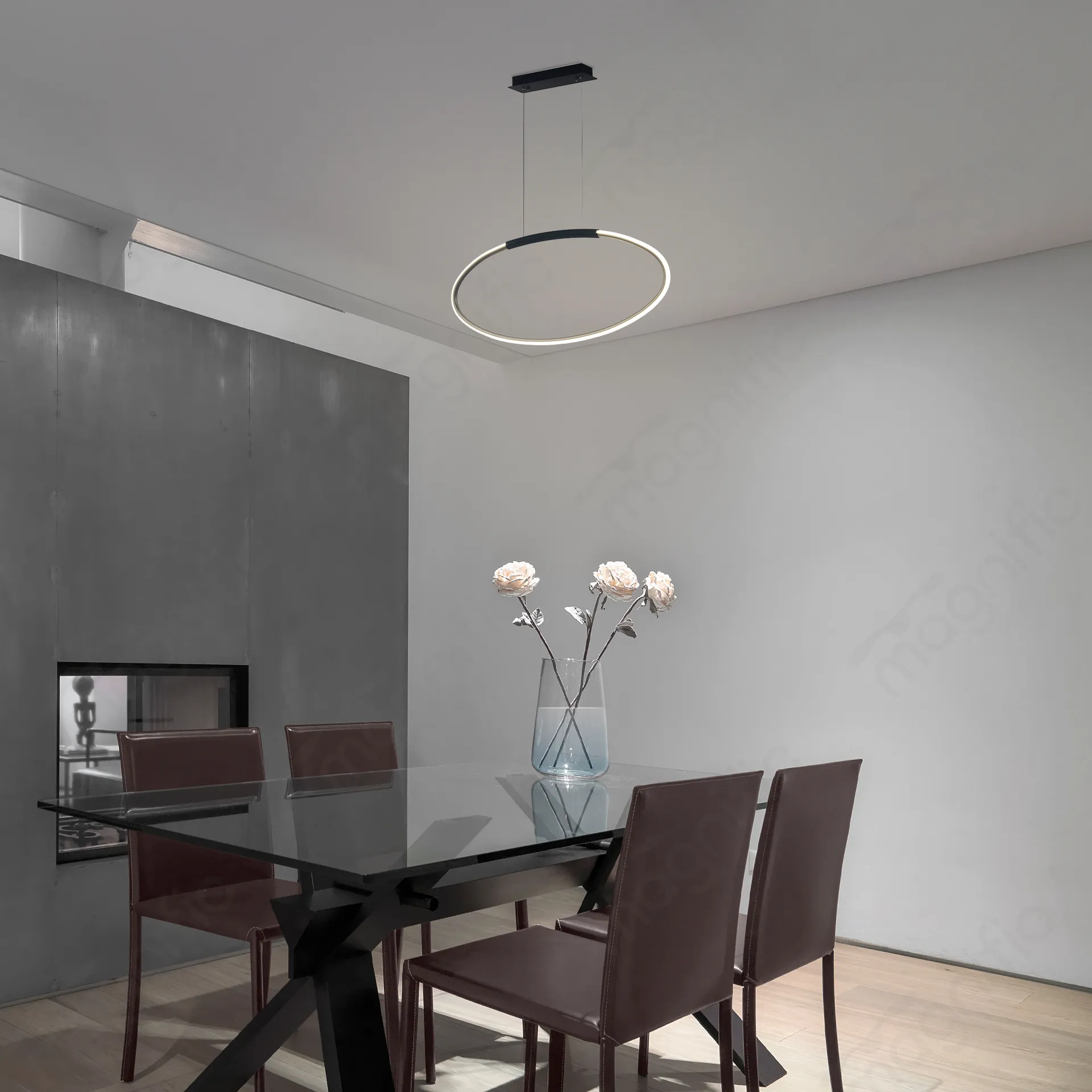 Magnific Rounded Sand Gold Pendant Light