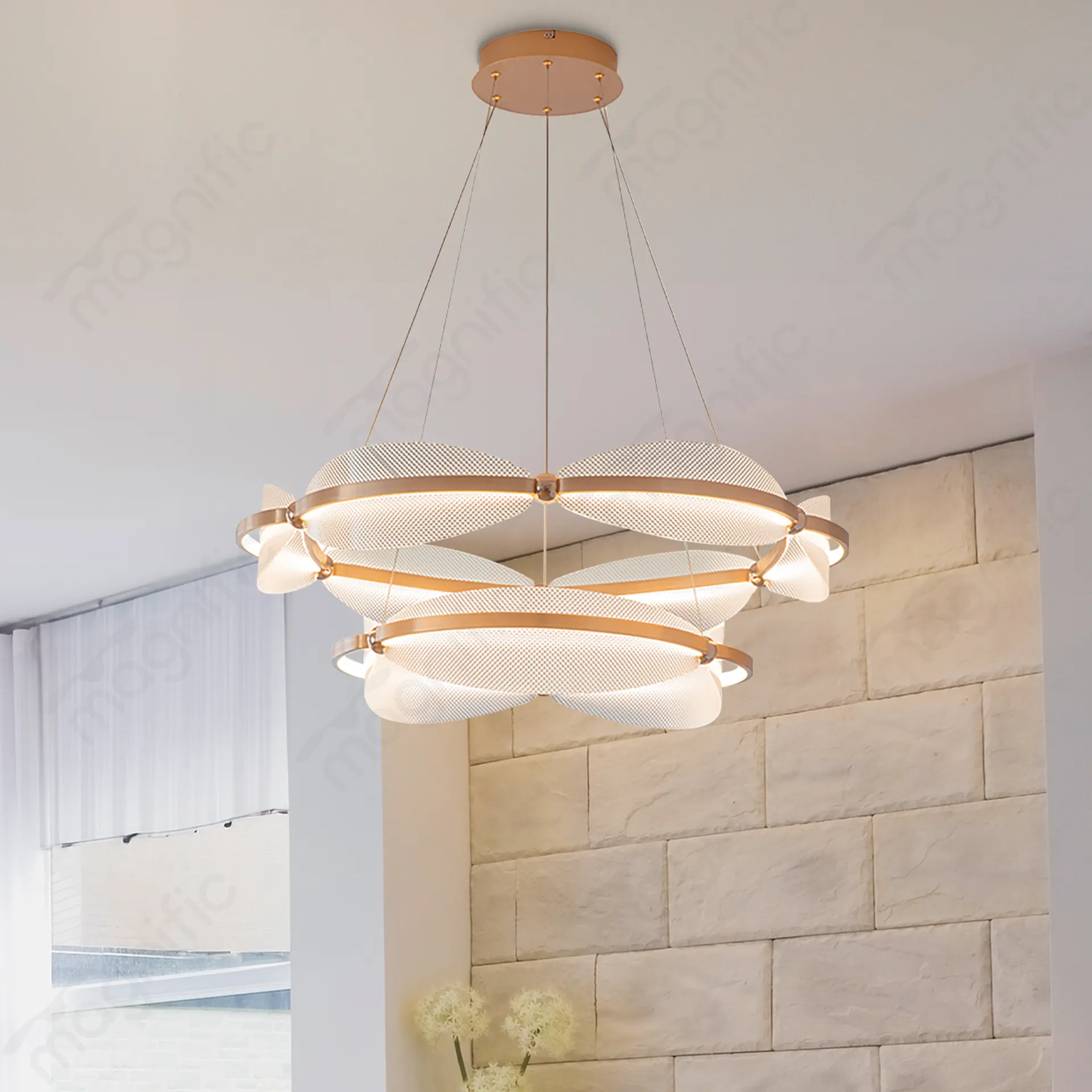 Magnific Modern Gold Chandelier