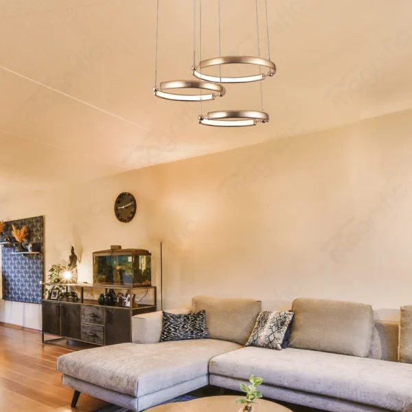 Magnific Triple-Ring LED Chandelier