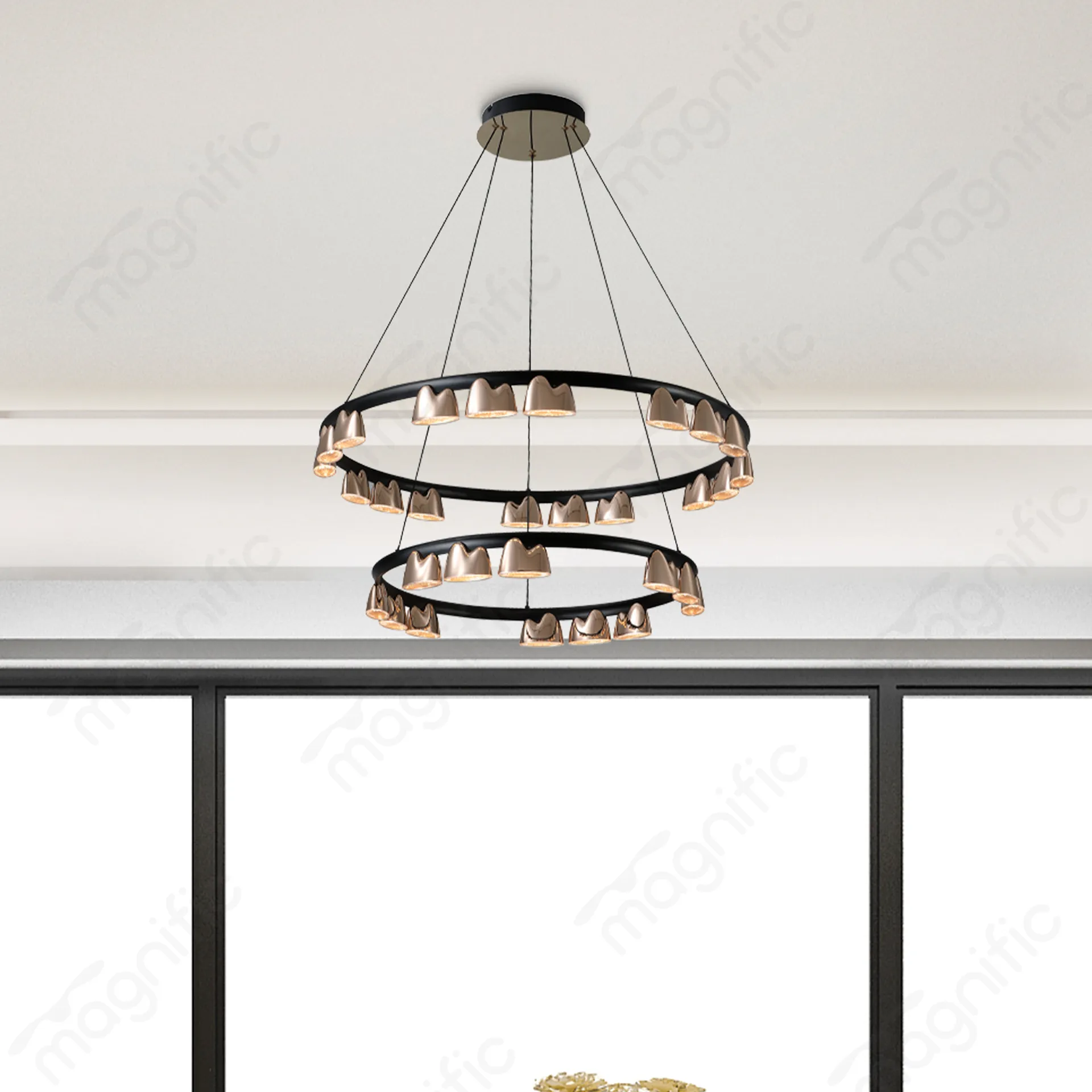 Magnific Warm LED Circular Chandelier