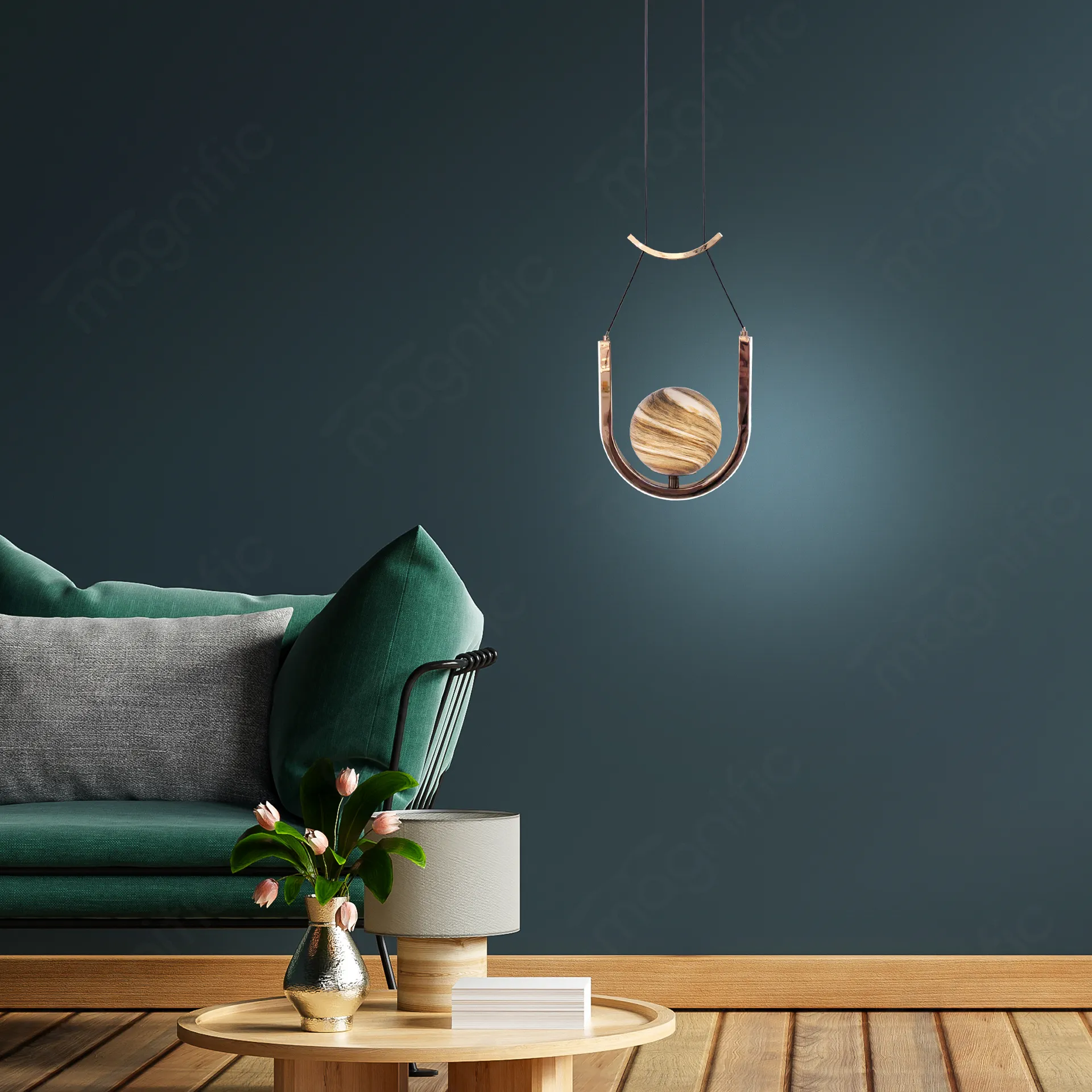 Magnific Rose Gold Pendant Light