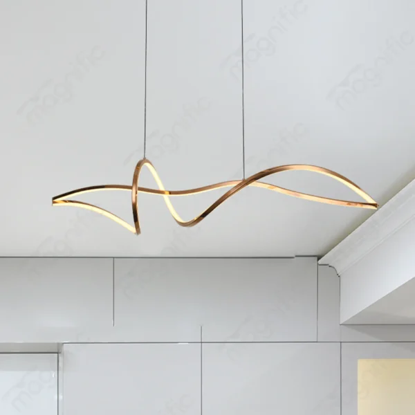 Modern Rosegold LED Hanging Light