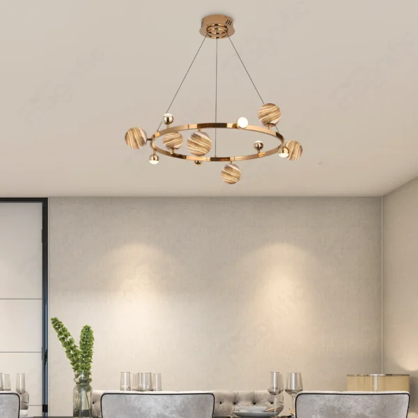 Magnific Rosegold Ring Chandelier