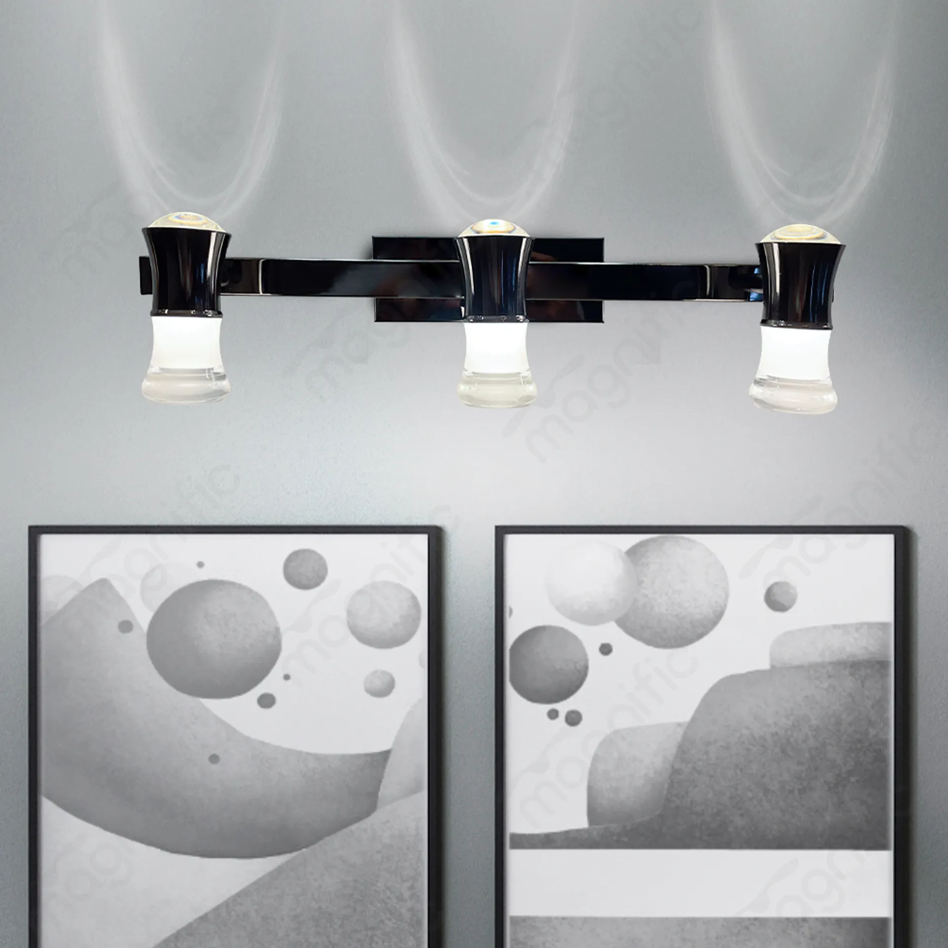Magnific Sleek Black Wall Light