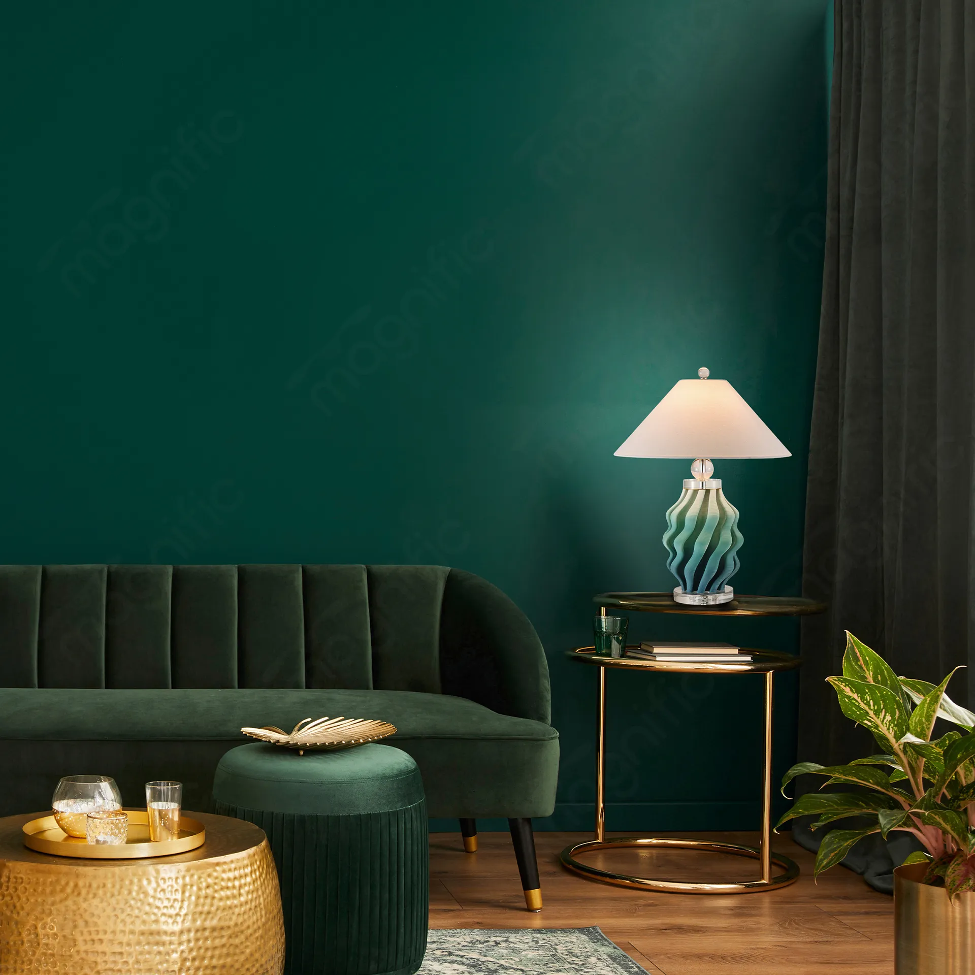 Magnific Aurora Glaze Ceramic Table Lamp