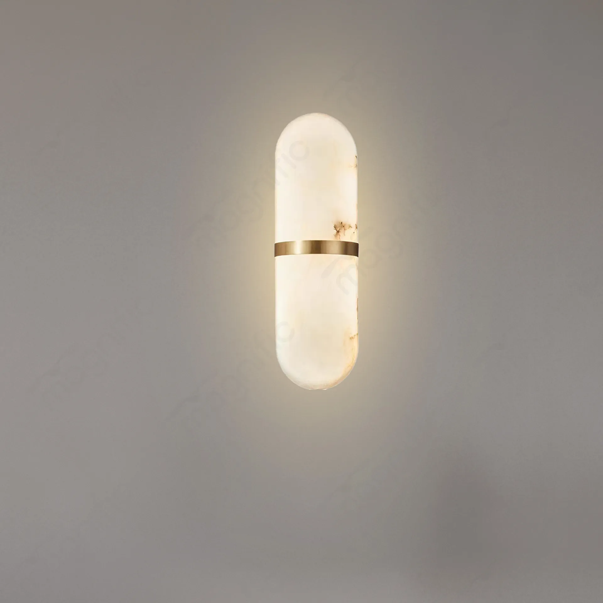 Modern Marble and Copper Wall Light
