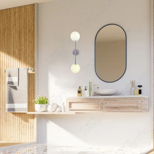 Magnific Chrome Finish with Glass Shade light